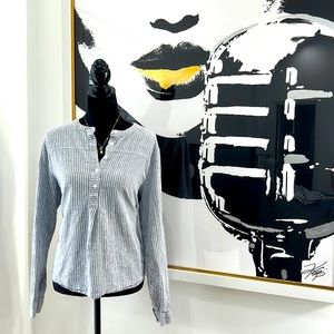 Universal Thread Striped Button-Up Top, Size XXL